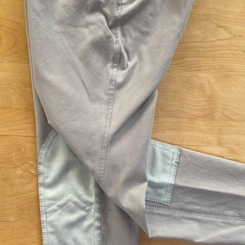 Trainer's Choice Euro Seat Breeches Riding Pants Sz 26R fits like 28 Gray - Picture 13 of 14